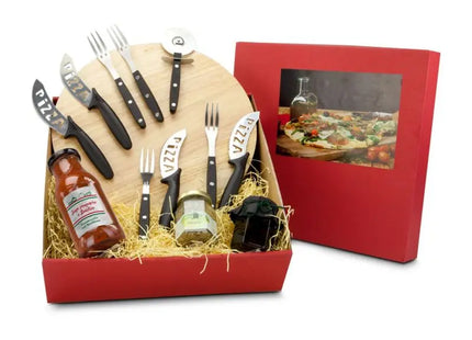 Italienisches Pizza-Feinschmecker-Set – Ultimatives Geschenk für Pizza-Liebhaber TK Gruppe® Grosshandel 
