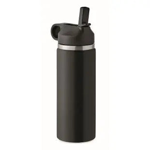 Ivalo 500 ml Doppelwandige Isolierflasche - Schwarz, Robuste und stilvolle Thermosflasche TK Gruppe® Grosshandel 