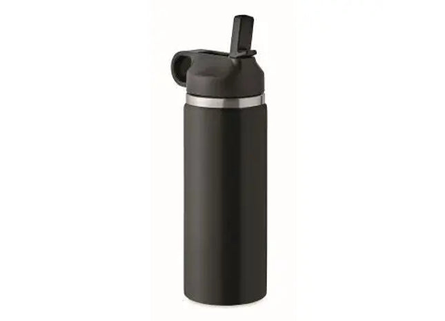 Ivalo 500 ml Doppelwandige Isolierflasche - Schwarz, Robuste und stilvolle Thermosflasche TK Gruppe® Grosshandel 