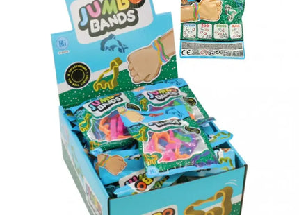 JUMBO Gummibänder, 4 Sorten, 6x0,7 cm, Bunte Mischung - Vielseitiges Bürobedarf TK Gruppe® Grosshandel 