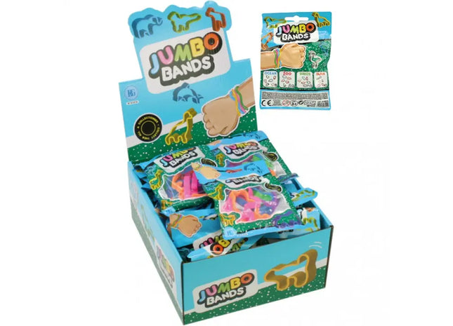 JUMBO Gummibänder, 4 Sorten, 6x0,7 cm, Bunte Mischung - Vielseitiges Bürobedarf TK Gruppe® Grosshandel 