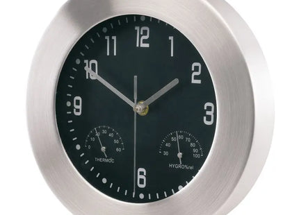 JUPITER Wanduhr - Elegantes Silber, Modernes Rundes Design, 35 cm Durchmesser TK Gruppe® Grosshandel 