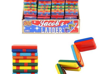 Jacobsleiter Spielzeug 5x5x8,5 cm, Klassisches Holz-Klappspiel für Kinder TK Gruppe® Grosshandel 