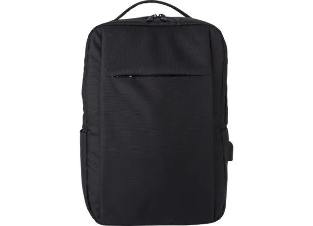 Jesse rPET (300D) Laptop-Rucksack, Umweltfreundlich, Schwarz TK Gruppe® Grosshandel 