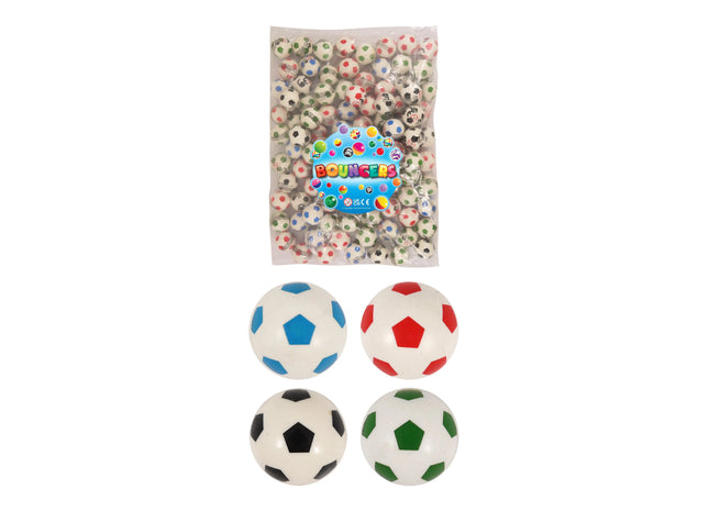 Jet-Ball Fußball 3,3 cm, 4 verschiedene Farben, Mini-Sprungbälle für Kinder TK Gruppe® Grosshandel 