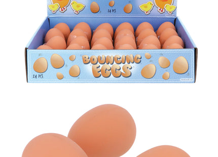 Jet-Ball, Eiförmig, 5,4 cm, Braun - Robustes Hüpfspielzeug für Kinder und Haustiere TK Gruppe® Grosshandel 