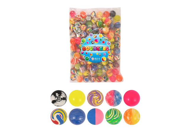 Jet-Bälle 3,3 cm, 10 verschiedene Farben, Hochsprung-Kleinbälle für Spiele TK Gruppe® Grosshandel 