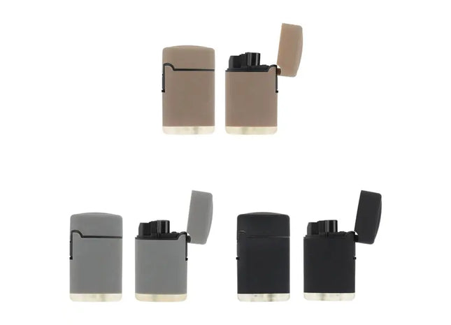 Jet-Flammen Feuerzeuge, 4er-Set - Soft Touch Oberfläche, Ergonomisch, Schnellzündung TK Gruppe® Grosshandel 