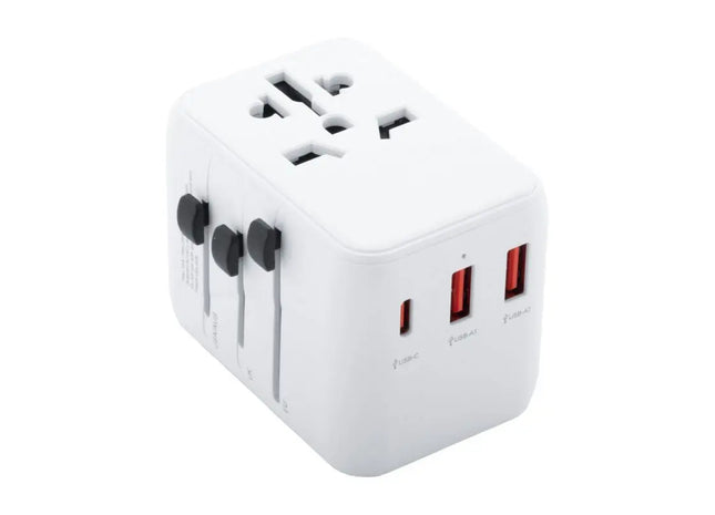 Jetsetter Plus Universaladapter für Globetrotter - Weiß TK Gruppe® Grosshandel 