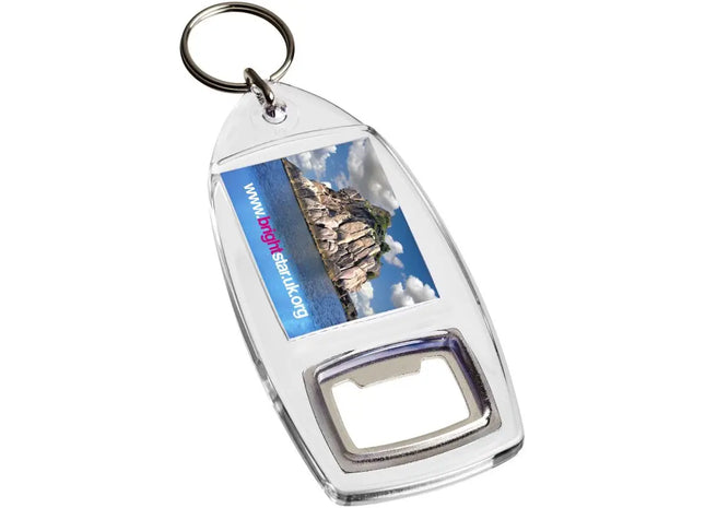 Jibe R1 Schlüsselanhänger mit Flaschenöffner - Transparent Klar TK Gruppe® Grosshandel 