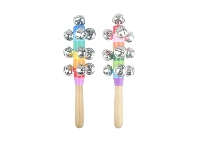 Jingle-Stick 19 cm, Handliches Musikinstrument, Rhythmusstab mit Schellen für Kinder und Musikliebhaber TK Gruppe® Grosshandel 