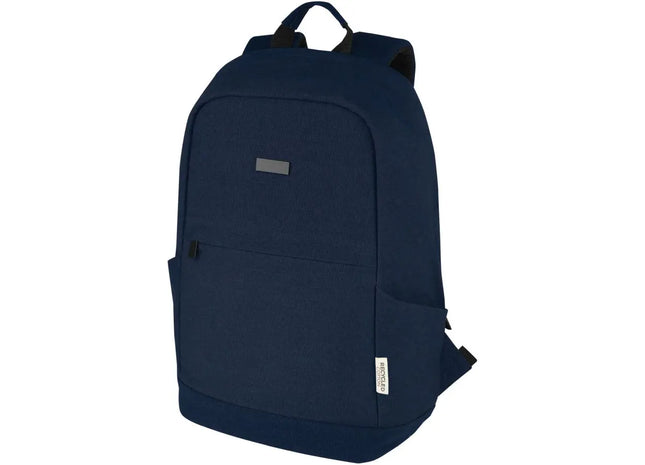 Joey 15,6 Anti-Diebstahl Laptop-Rucksack, GRS-Recycelt – Navy, 18L TK Gruppe® Grosshandel 