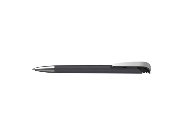 Jona MMs Softgrip Druckkugelschreiber - Schwarz & Eis-Schwarz, Ergonomisch TK Gruppe® Grosshandel 