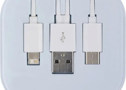 Jonas Vielseitiges 4-in-1 USB-Ladekabelset - Reinweiß TK Gruppe® Grosshandel 