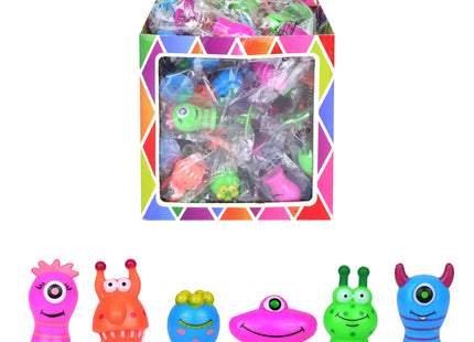 Jump-Monster-Spielzeug, 4-5 cm – 6 Designs, bunte Springfiguren für Kinder TK Gruppe® Grosshandel 