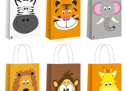 Jungle Faces Tasche mit Griff, 14x21x7 cm, 6 Sorten TK Gruppe® Grosshandel 