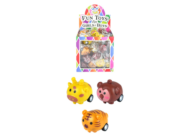 Jungle-Tiere Rückziehzielzeug, 4 cm, 3 verschiedene Designs TK Gruppe® Grosshandel 