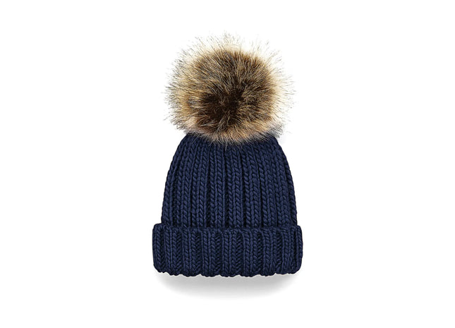 Junior Fur Pom Pom Chunky Beanie TK Gruppe® Grosshandel 
