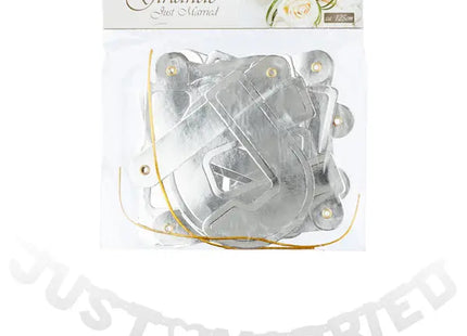 Just Married Girlande in Silber – Elegante Hochzeitsdekoration TK Gruppe® Grosshandel 