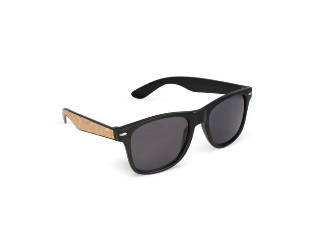 Justin RPC-Sonnenbrille mit Korkeinlage, Schwarz, UV400 Schutzbrille TK Gruppe® Grosshandel 
