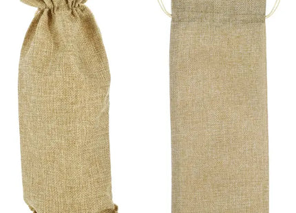 Jute Flaschentasche, 35x15 cm, Umweltfreundlich & Stilvoll - 100 Zeichen TK Gruppe® Grosshandel 