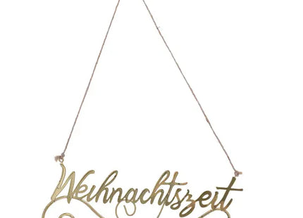 Goldener Hänger 'Weihnachtszeit', Eisen/Jute, 26 cm TK Gruppe® Grosshandel 