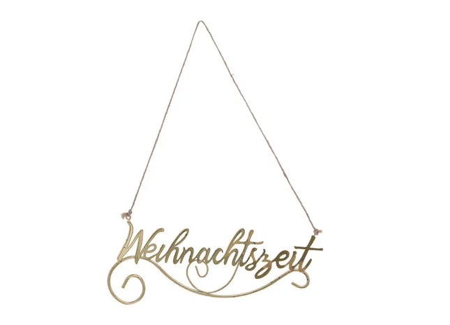 Goldener Hänger 'Weihnachtszeit', Eisen/Jute, 26 cm TK Gruppe® Grosshandel 