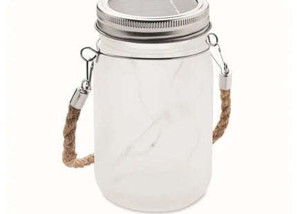 KANYEZI Solarlicht in Glas, Transparent Weiß, Öko-Freundlich TK Gruppe® Grosshandel 