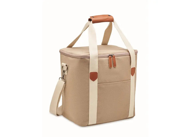 KECIL LARGE Große Canvas Kühltasche – Beige & Geräumig TK Gruppe® Grosshandel 