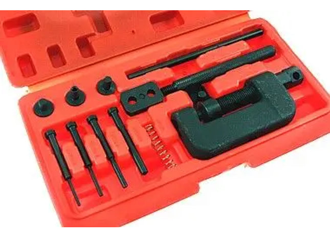 KETTENBRECHER NIETWERKZEUG : Hochwertiges Kettenbrecher Nietwerkzeug - Profi Werkzeugset für die Reparatur und Wartung von Ketten TK Gruppe® Grosshandel 