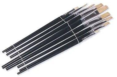 KLEINPINSELSATZ FLACH ;Hochwertiger Mini-Flachpinsel-Set: Kompakte Künstlerpinsel für feine Details und kleine Projekte TK Gruppe® Grosshandel 