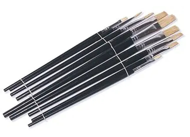 KLEINPINSELSATZ FLACH ;Hochwertiger Mini-Flachpinsel-Set: Kompakte Künstlerpinsel für feine Details und kleine Projekte TK Gruppe® Grosshandel 