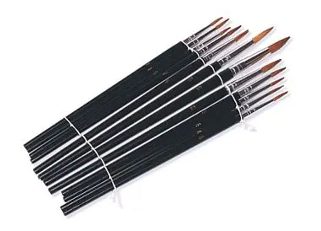 KLEINPINSELSATZ RUND ;Hochwertiger Mini-Rundpinsel-Set: Präzisionspinsel für Detailarbeit und Feinkunst TK Gruppe® Grosshandel 