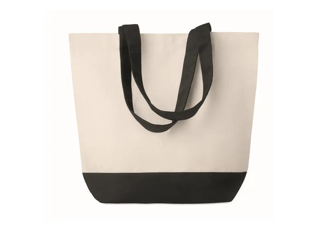 KLEUREN BAG – Robuste schwarze Canvas Shopper-Tasche für den Alltag TK Gruppe® Grosshandel 