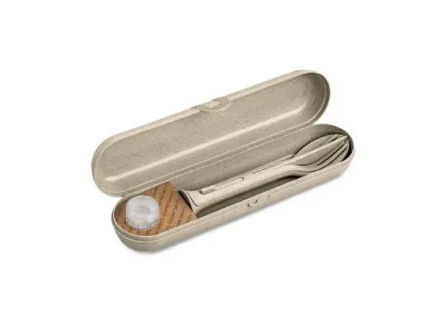 KLIKK Pocket Ready Besteck-Set im Etui - Desert Sand Eleganz TK Gruppe® Grosshandel 