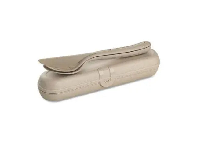 KLIKK Ready Reise-Besteck-Set im Etui - Naturfarben Desert Sand TK Gruppe® Grosshandel 