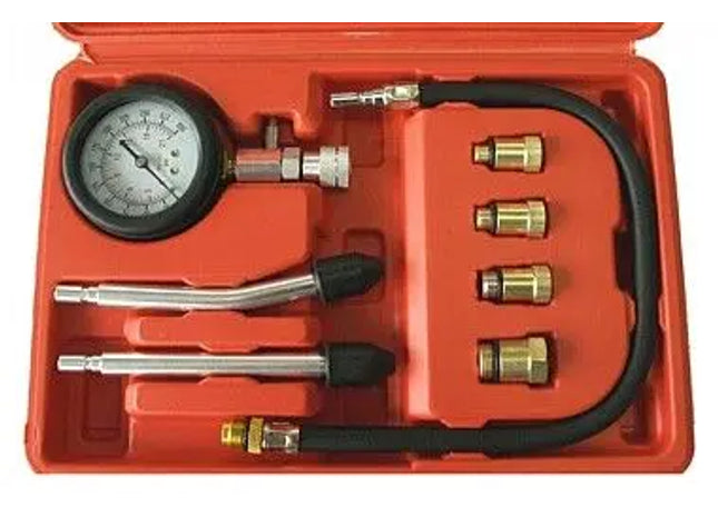 KOMPRESSIONSPRUEFER: Hochwertiger Kompressionsmessgerät-Kit - Professionelles Zylinderdruckprüfgerät für Motoren TK Gruppe® Grosshandel 