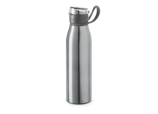 KORVER Aluminium Sportflasche, 650ml - Elegantes Satinsilber TK Gruppe® Grosshandel 