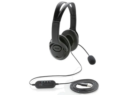 Kabelgebundenes Over-Ear Headset - Schwarz Komfortable und leistungsstarke Kopfhörer TK Gruppe® Grosshandel 