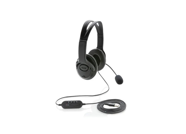 Kabelgebundenes Over-Ear Headset - Schwarz Komfortable und leistungsstarke Kopfhörer TK Gruppe® Grosshandel 