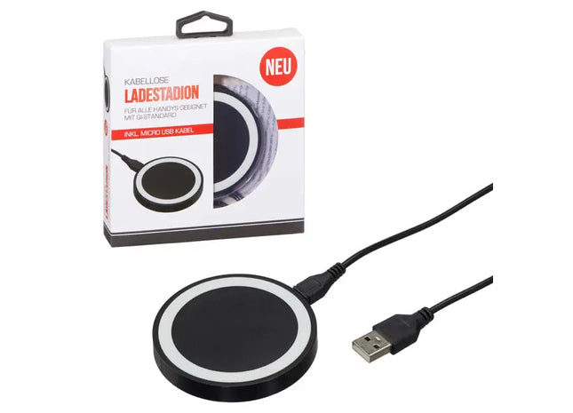 Kabellose Ladestation für Handys mit Qi-Standard, 8 cm Durchmesser - Schnelles, effizientes Laden TK Gruppe® Grosshandel 