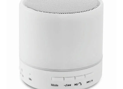 Kabelloser Runder LED Lautsprecher Weiß - Perfekter Sound & Licht TK Gruppe® Grosshandel 