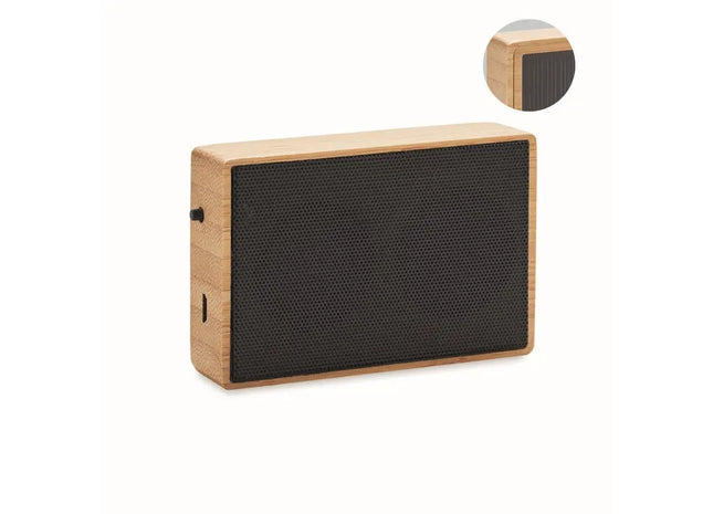 Kabelloser Solar-Lautsprecher SOLAE - Holz Stilvoller, Umweltfreundlicher Outdoor-Lautsprecher TK Gruppe® Grosshandel 