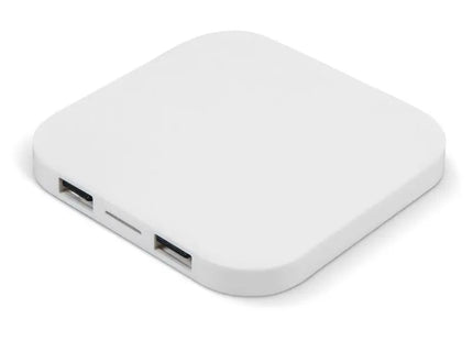 Kabelloses 5W Ladepad mit 2 USB-Ports - Schneeweiß TK Gruppe® Grosshandel 