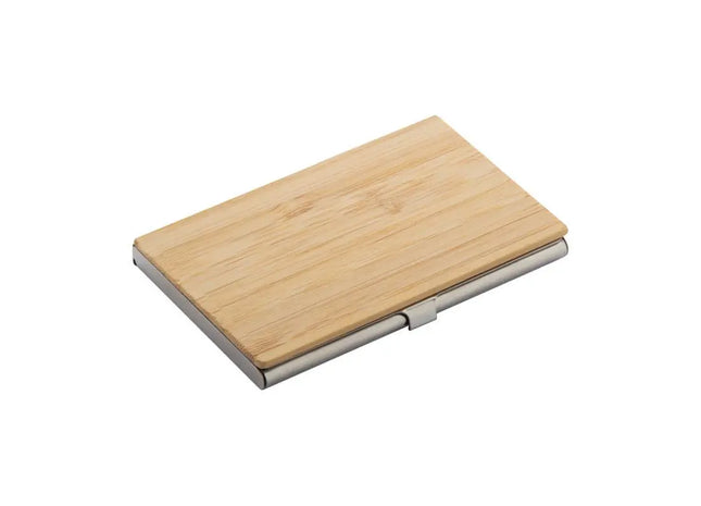 Kahoku Visitenkartenetui in Naturton - Eleganter Kartenhalter aus natürlichem Material TK Gruppe® Grosshandel 