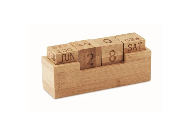 Kalender Bambus KARENDA - Nachhaltiger Holzkalender mit 4C-Druck - Umweltfreundlich und Stilvoll TK Gruppe® Grosshandel 