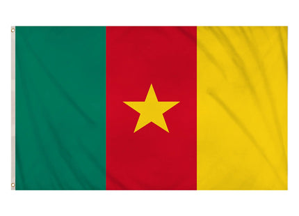 Kamerun-Flagge 5 Fuß x 3 Fuß – Nationalflagge, große Größe, geeignet für drinnen und draußen TK Gruppe® Grosshandel 