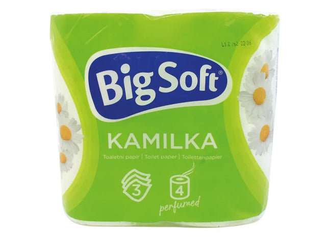 Kamilka Big Soft 3-lagiges Toilettenpapier, 4 Rollen à 160 Blatt – Ultra Weich für höchsten Komfort TK Gruppe® Grosshandel 