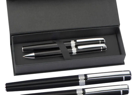Karlovac Metall Schreibset in Schwarz - Elegantes Designer-Büroset TK Gruppe® Grosshandel 