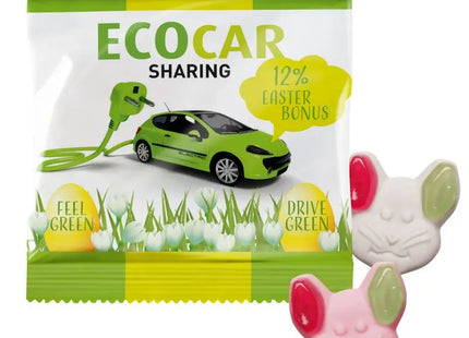Katjes Grün-Ohr Hase in personalisierter Verpackung, ideal für Promotion TK Gruppe® Grosshandel 